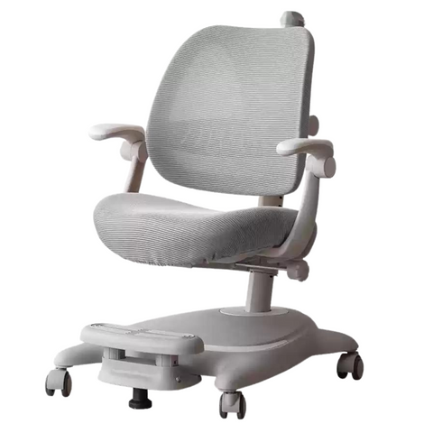 Upright Children’s Ergonomic Study Chair Adjustable Height Pink Desk Chair with Washable Cushion & PU Wheels