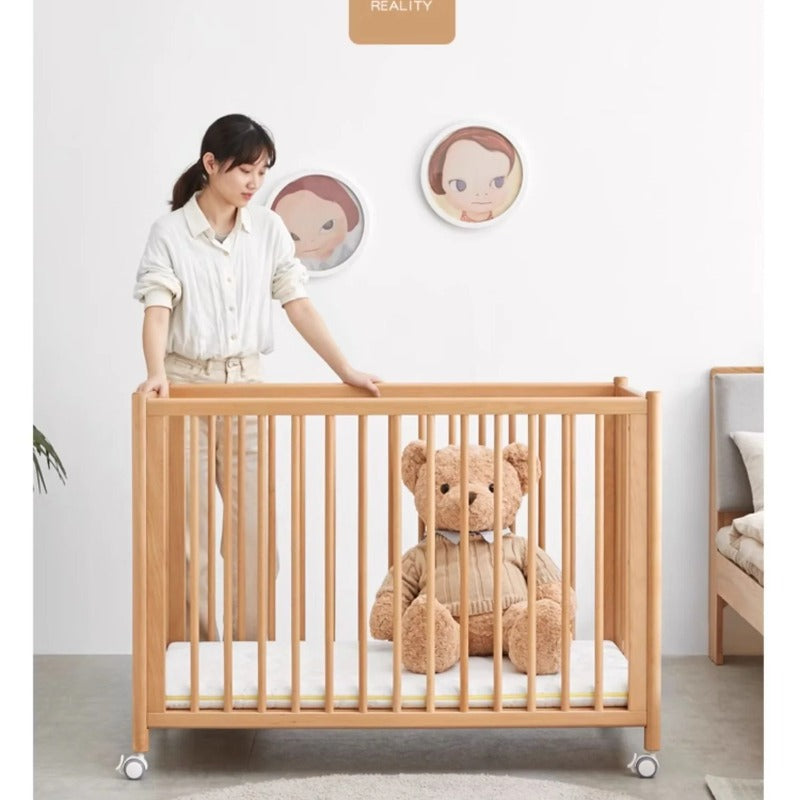 Beech Solid Wood Baby Mobile Bed