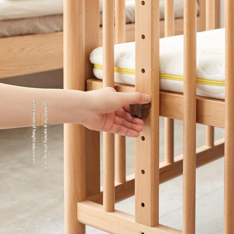 Beech Solid Wood Baby Mobile Bed