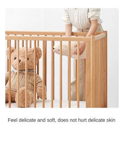 Beech Solid Wood Baby Mobile Bed