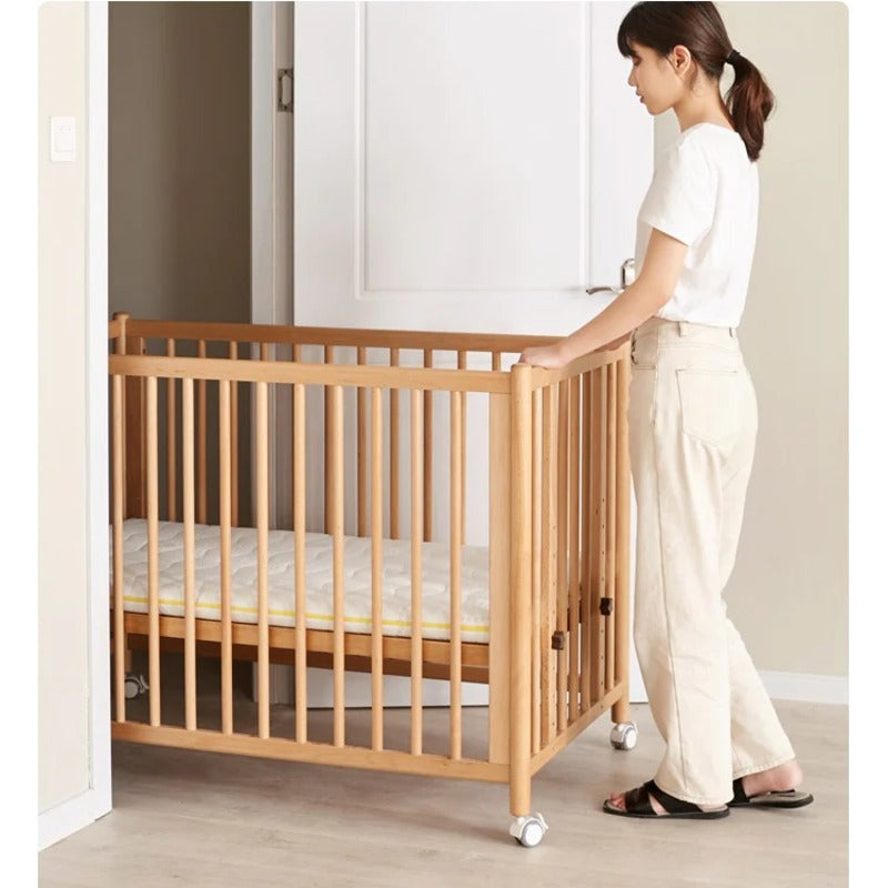 Beech Solid Wood Baby Mobile Bed