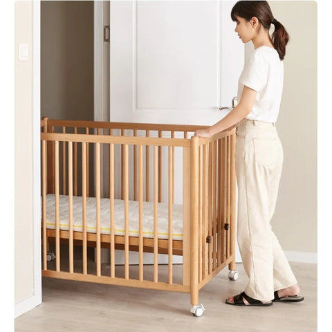 Beech Solid Wood Baby Mobile Bed