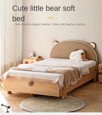 Beech, Oak solid wood Bear Box Bed<