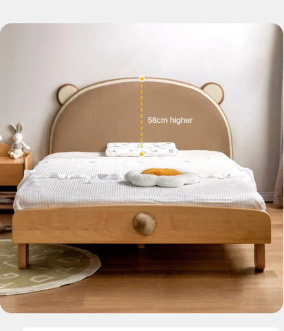 Beech, Oak solid wood Bear Box Bed<