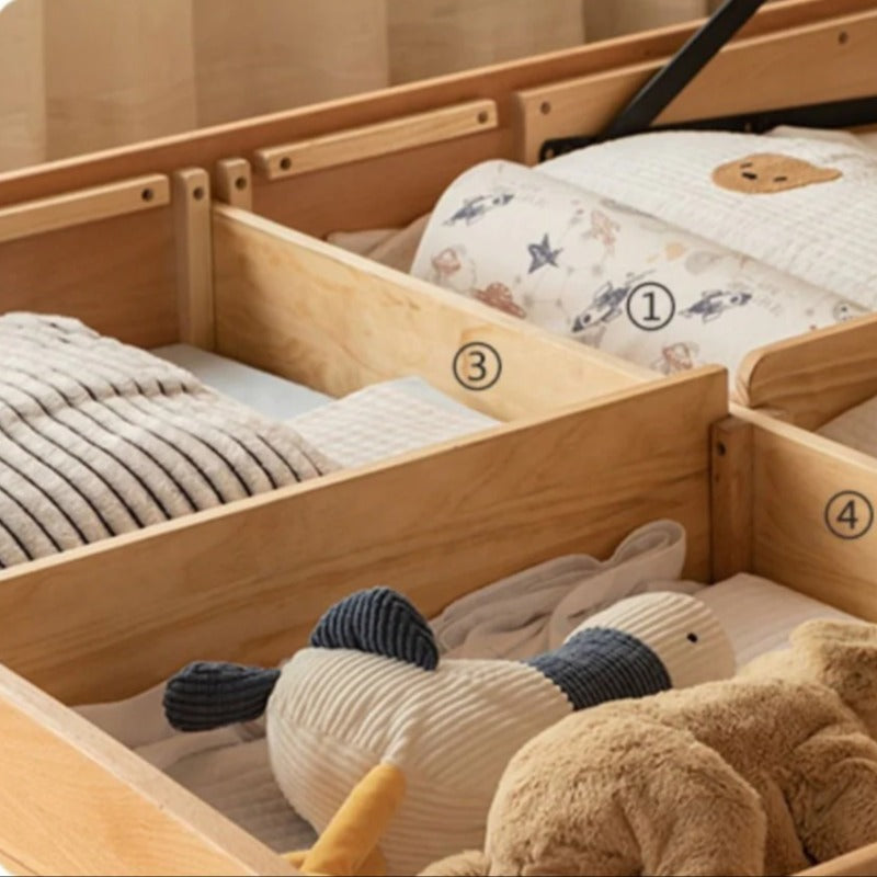 Beech, Oak solid wood Bear Box Bed<