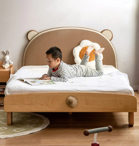Beech, Oak solid wood Bear Box Bed<