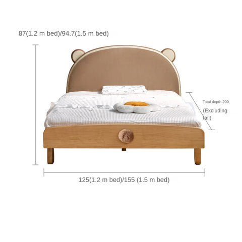 Beech, Oak solid wood Bear Box Bed<