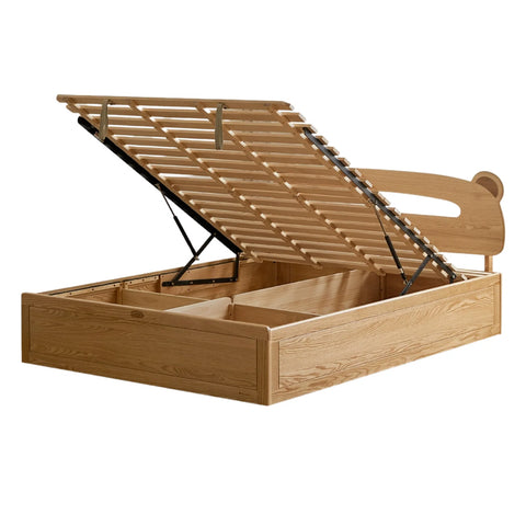 Oak, Beech solid wood Bear night light box bed<