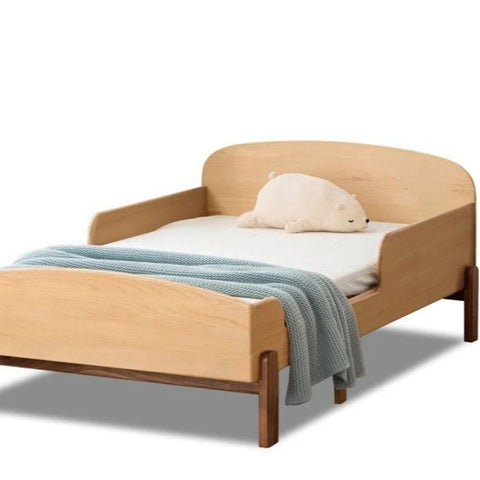 Oak, Beech solid wood Telescopic Toddler Bed from 57 in (145 cm) to 80.7 in (205 cm)<