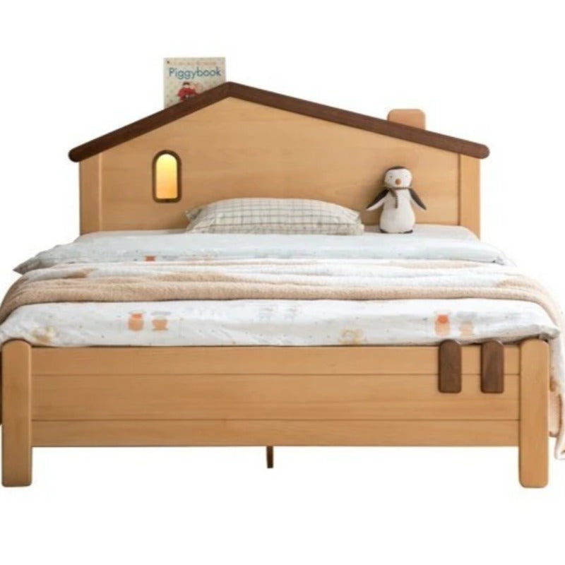 Beech, Poplar, Little House Kids Bed with 15min Delay Turning Off the Lights<