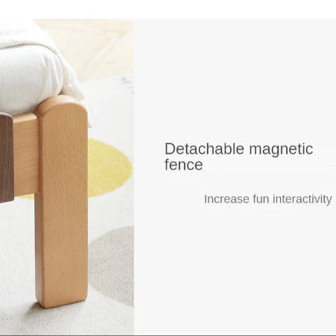 Beech, Poplar, Little House Kids Bed with 15min Delay Turning Off the Lights<