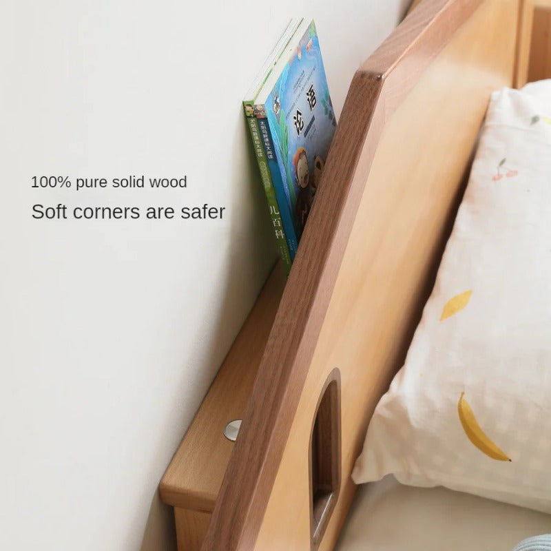 Beech, Poplar, Little House Kids Bed with 15min Delay Turning Off the Lights<