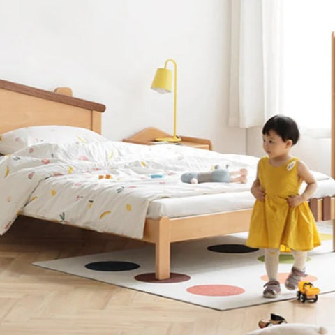 Beech, Poplar, Little House Kids Bed with 15min Delay Turning Off the Lights<