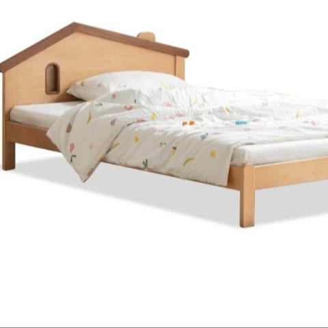 Beech, Poplar, Little House Kids Bed with 15min Delay Turning Off the Lights<