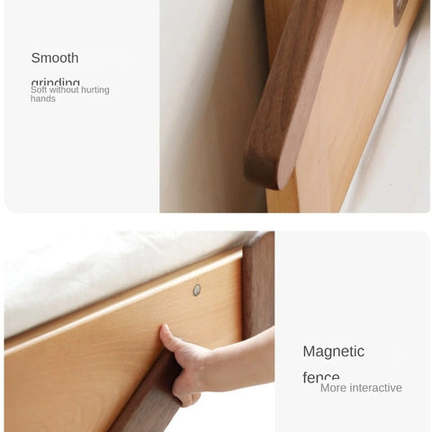 Beech, Poplar, Little House Kids Bed with 15min Delay Turning Off the Lights<