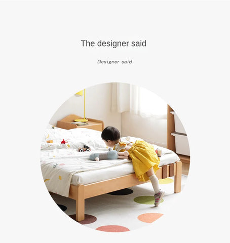 Beech, Poplar, Little House Kids Bed with 15min Delay Turning Off the Lights<