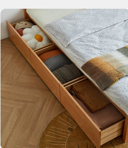 Beech solid wood Multi-functional with storage box bed<