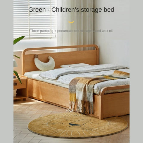 Beech solid wood Multi-functional with storage box bed<