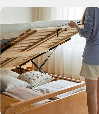 Beech solid wood Multi-functional with storage box bed<
