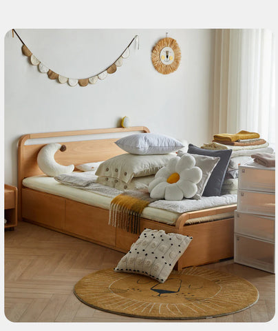 Beech solid wood Multi-functional with storage box bed<