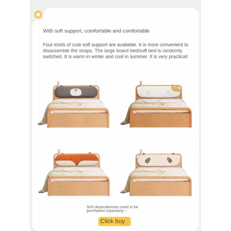 Beech solid wood Multi-functional with storage box bed<