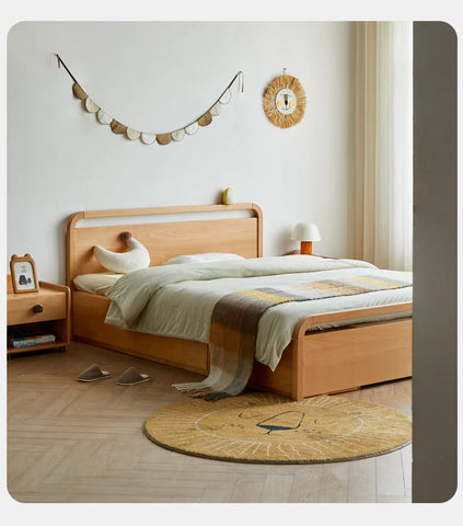Beech solid wood Multi-functional with storage box bed<