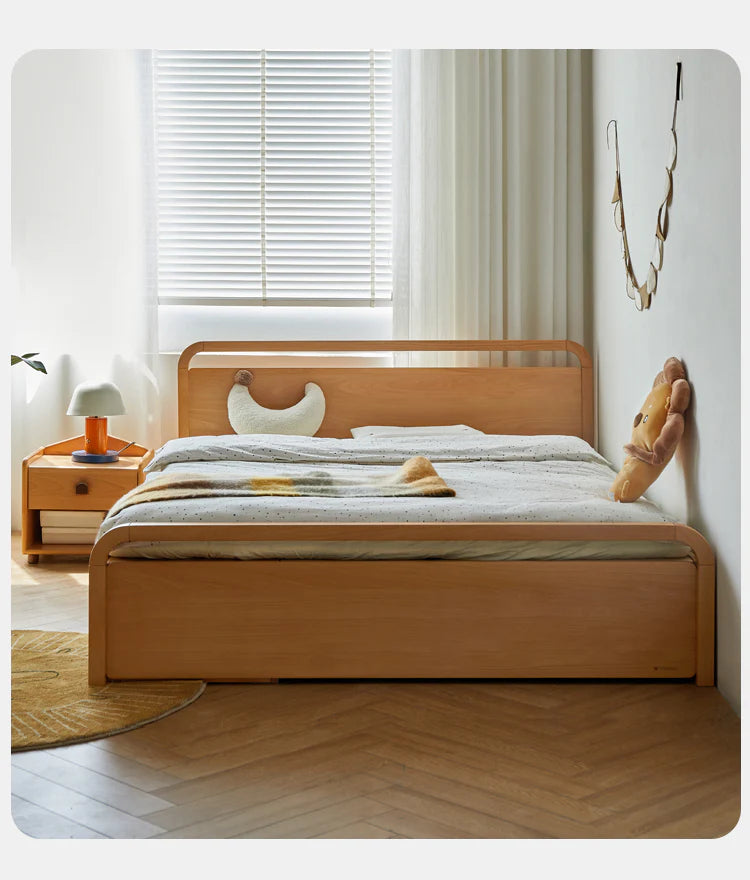 Beech solid wood Multi-functional with storage box bed<
