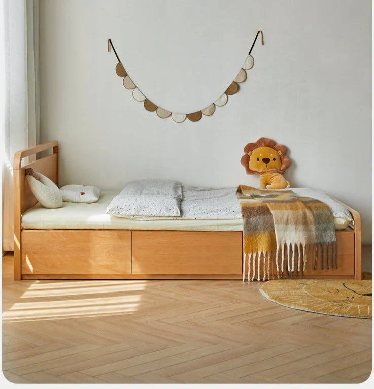 Beech solid wood Multi-functional with storage box bed<