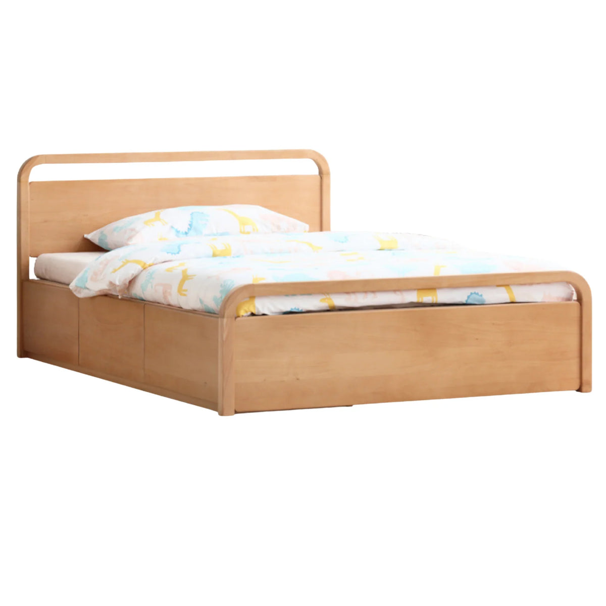 Beech solid wood Multi-functional with storage box bed<