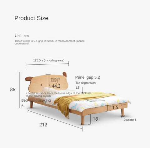 Oak solid wood Cute dog bed<