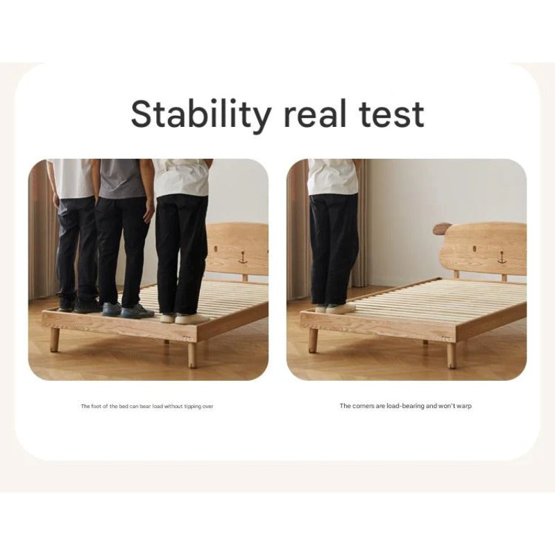 Oak solid wood Cute dog bed<