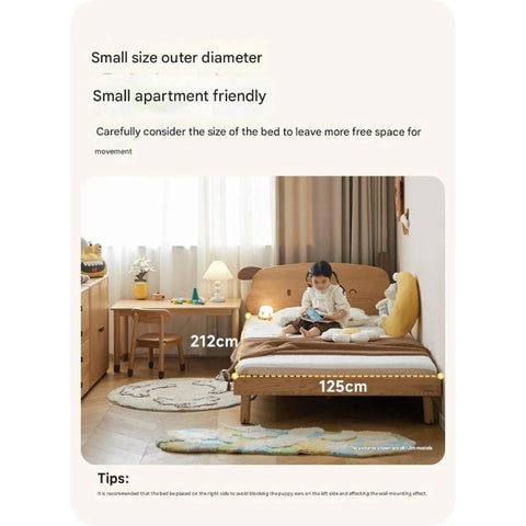 Oak solid wood Cute dog bed<