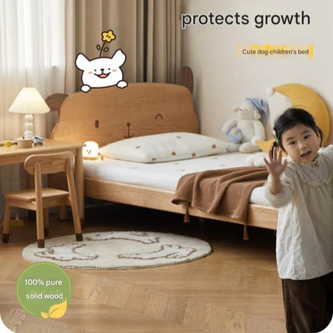 Oak solid wood Cute dog bed<