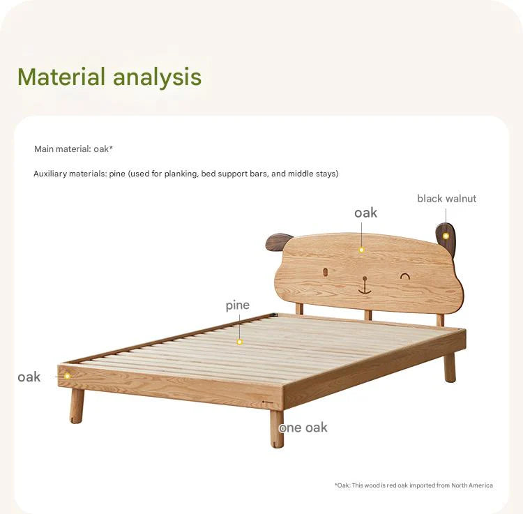 Oak solid wood Cute dog bed<