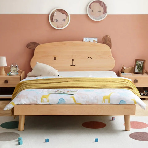 Oak solid wood Cute dog bed<