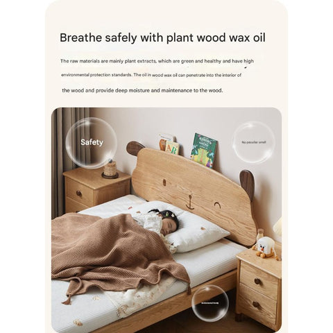 Oak solid wood Cute dog bed<