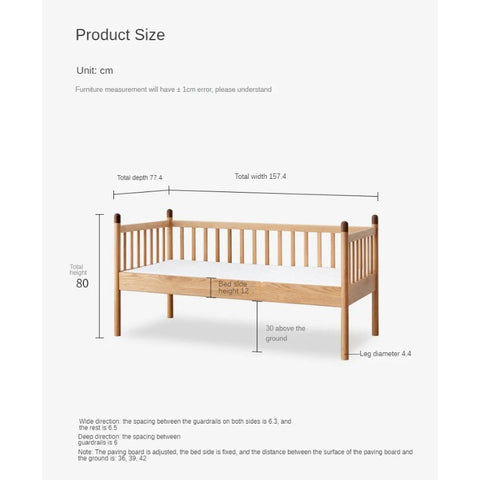 Oak solid wood Toddler Bed<