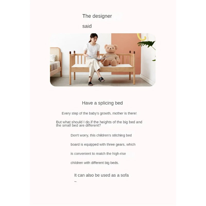 Oak solid wood Toddler Bed<