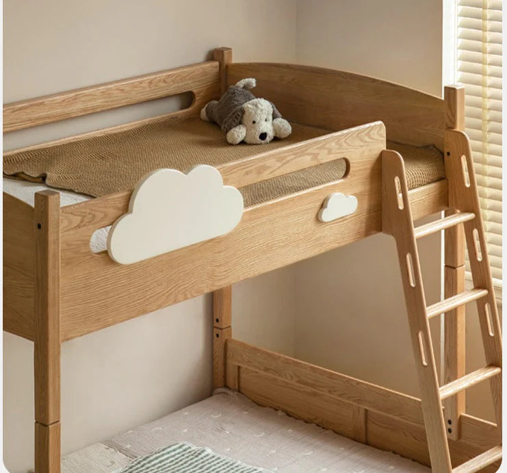 Oak solid wood Multi-functional Bunk Bed.