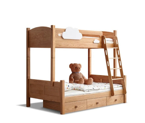 Oak solid wood Multi-functional Bunk Bed.