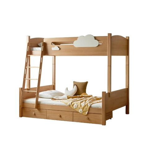 Oak solid wood Multi-functional Bunk Bed.