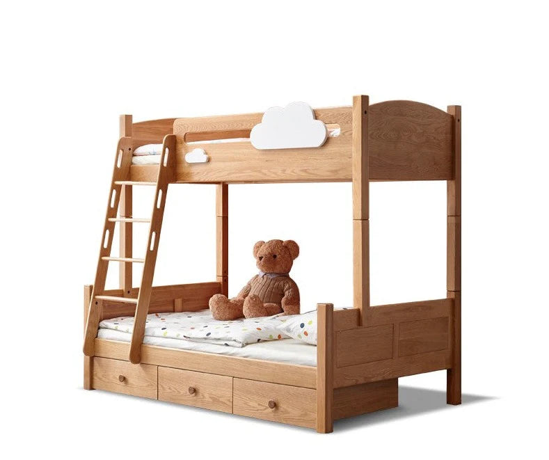 Oak solid wood Multi-functional Bunk Bed.
