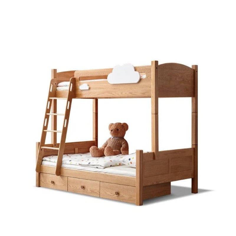 Oak solid wood Multi-functional Bunk Bed.