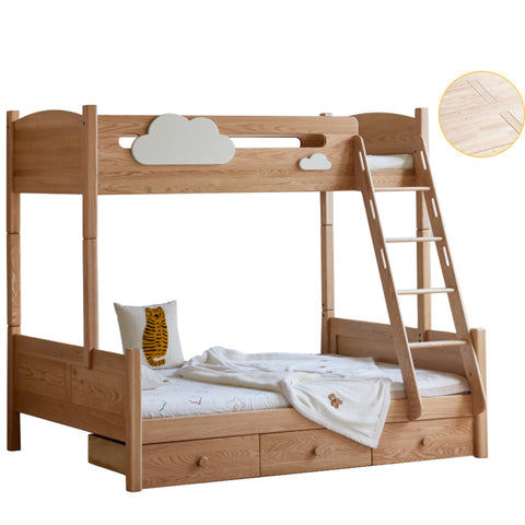 Oak solid wood Multi-functional Bunk Bed.
