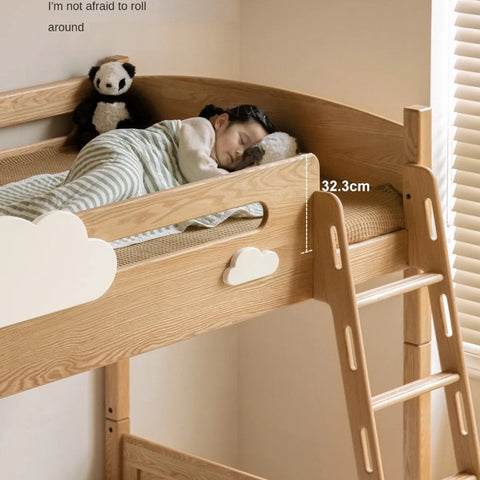 Oak solid wood Multi-functional Bunk Bed.