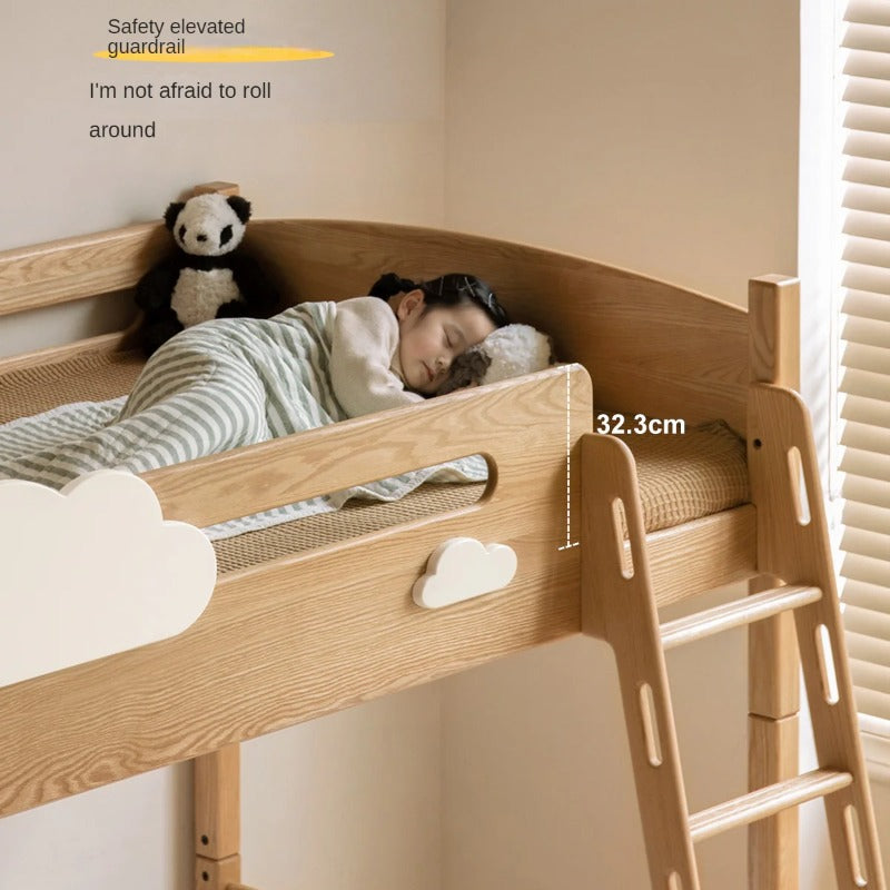 Oak solid wood Multi-functional Bunk Bed.