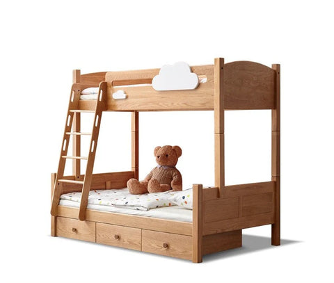 Oak solid wood Multi-functional Bunk Bed.
