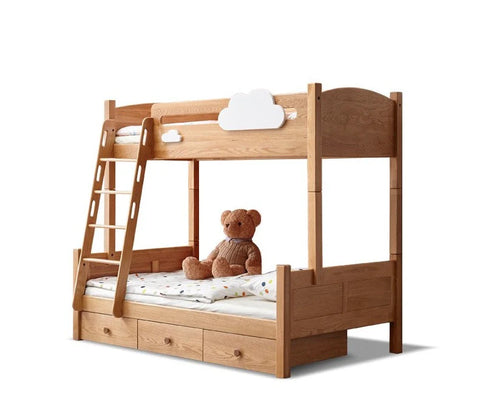 Oak solid wood Multi-functional Bunk Bed.