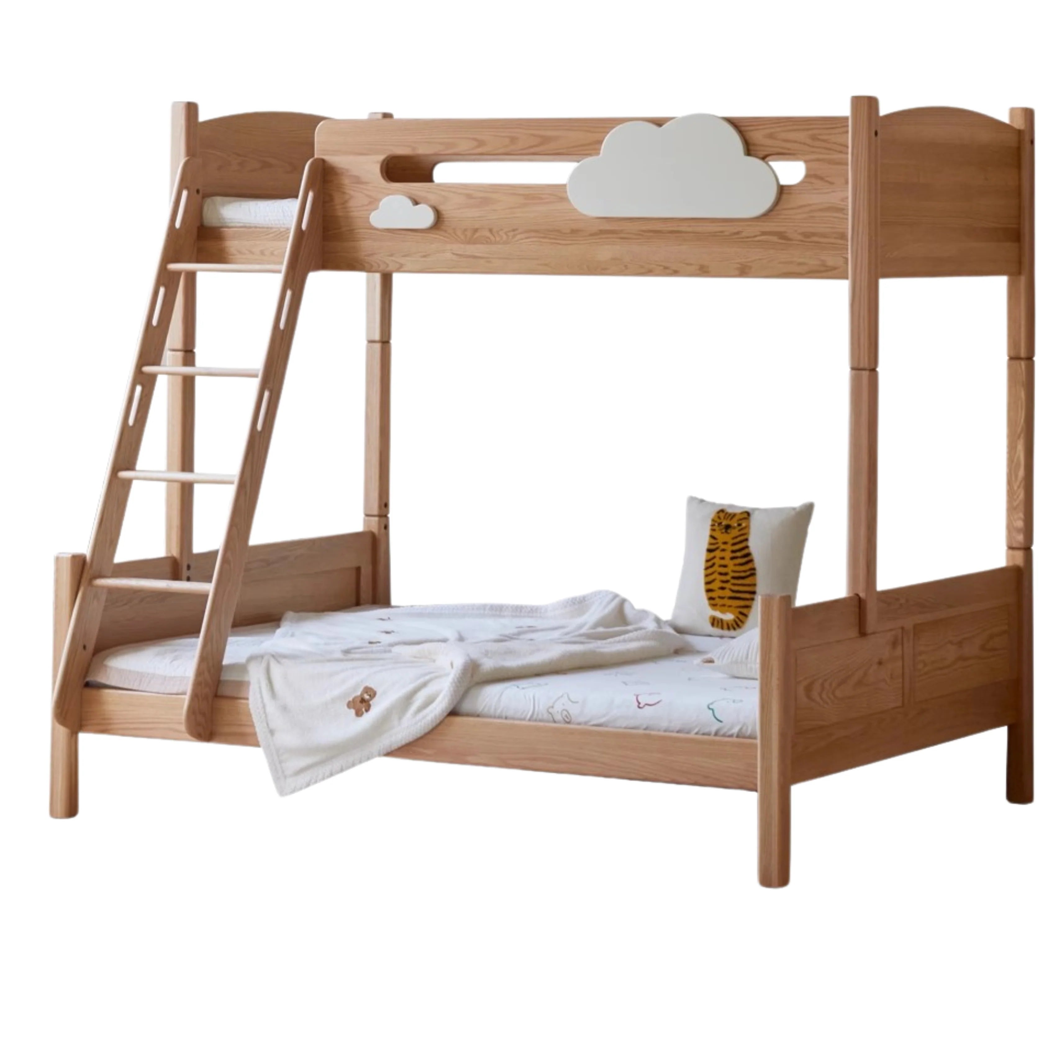 Oak solid wood Multi-functional Bunk Bed.