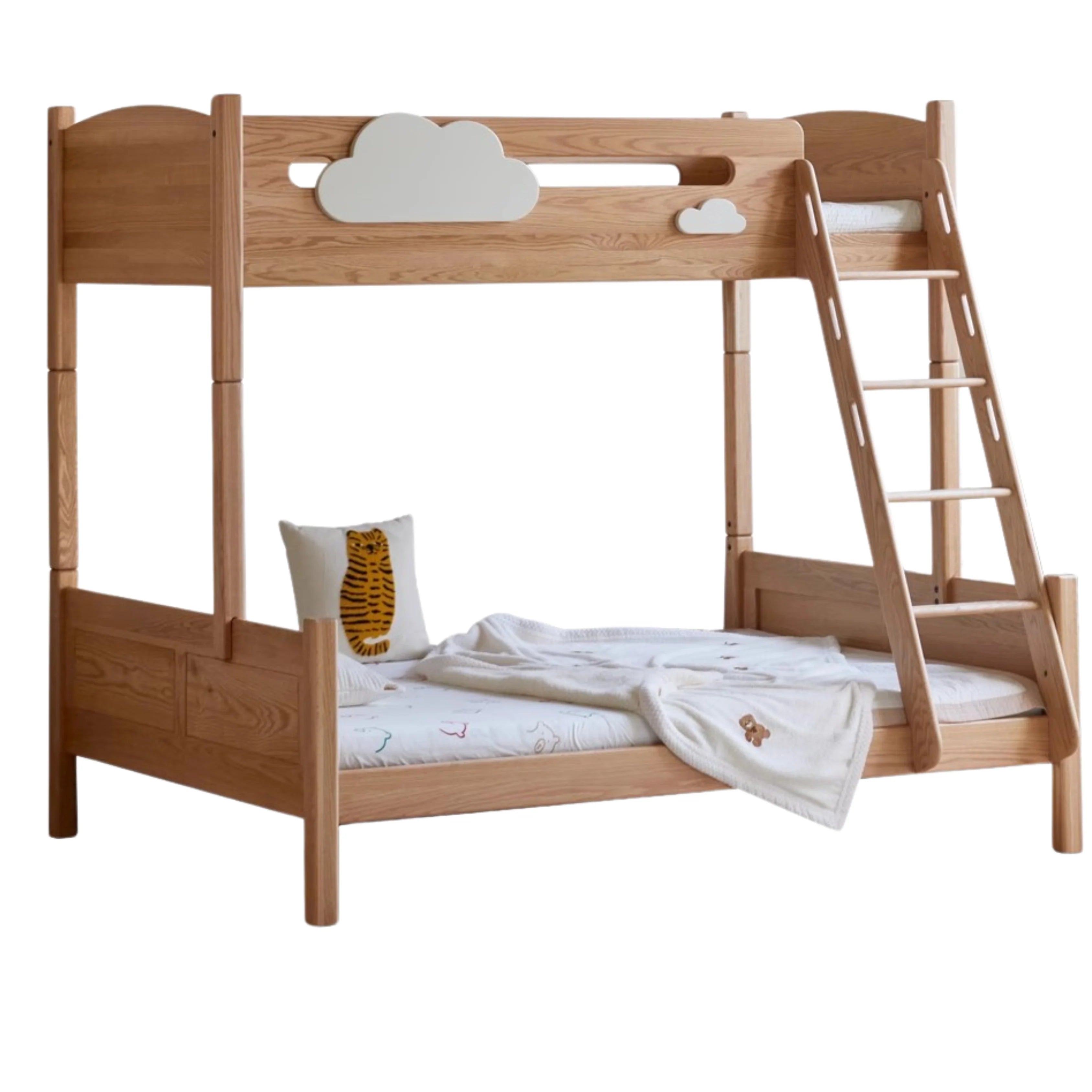 Oak solid wood Multi-functional Bunk Bed.